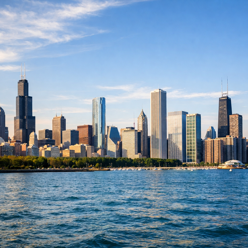 Chicago Skyline Nightview-1